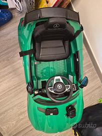 macchina bimbo elettrica Mercedes verde telecomand