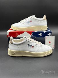 Autry sneakers medalist low buanche e oro beige 39