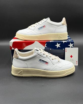 Autry sneakers medalist low buanche e oro beige 39