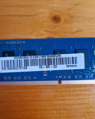 4GB DDR3 1600MHz SODIMM RAM PC3L