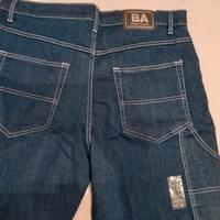 Jeans nuovi Tg.58 blu con cuciture bianche