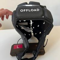 Casco Offload rugby bambino e adulto Nero