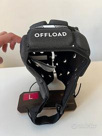 Casco Offload rugby bambino e adulto Nero