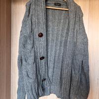 ZARA MAN - Cardigan in maglia spessa - Grigio XL