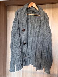 ZARA MAN - Cardigan in maglia spessa - Grigio XL