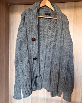 ZARA MAN - Cardigan in maglia spessa - Grigio XL