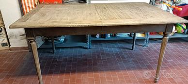 tavolo legno massello rovere decapato 