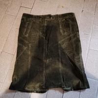 Gonna vintage, germano Zama, pelle, taglia 