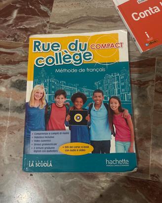 Libro di scuola di francese delle medie Rue du col