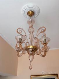 Lampadario in vetro di Murano Mazzuccato