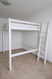 struttura letto soppalco IKEA STORA mordente bianc