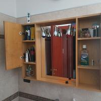 Specchiera contenitore in legno