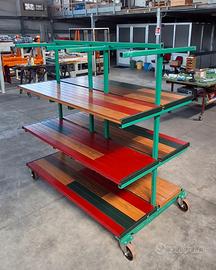 Carrello / scaffalatura mobile a 6 ripiani