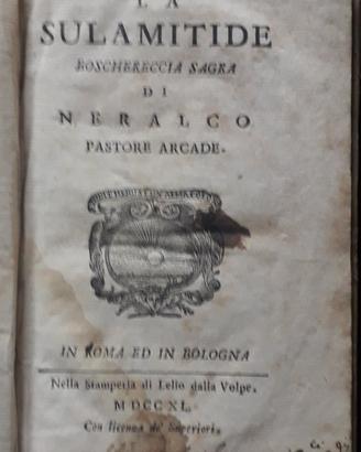 libro antico del Settecento 