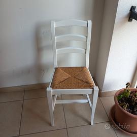 sedia vintage impagliata