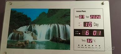 Orologio Digitale da Parete a LED con Quadro Lumin