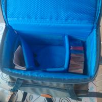 Videocamera con borsone(custodia) e cassette
