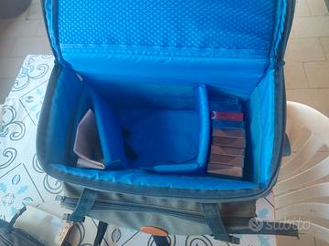 Videocamera con borsone(custodia) e cassette