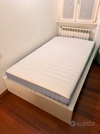 letto malmo e materasso valevag nuovi 120x190
