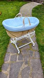 Culla / Cesta per neonato in vimini – Pali