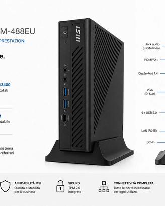 Mini Pc MSI Intel i5-13400 10 core 8GB RAM 3200Mhz