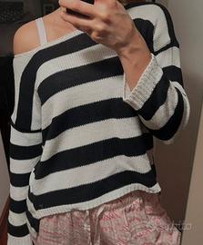 Maglione a righe