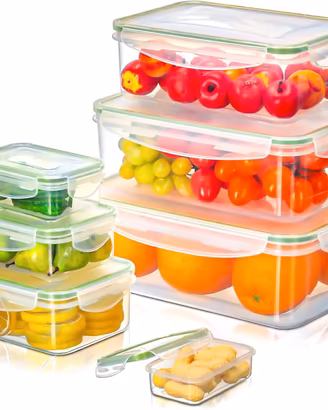 Set di Contenitori per Alimenti in Plastica,