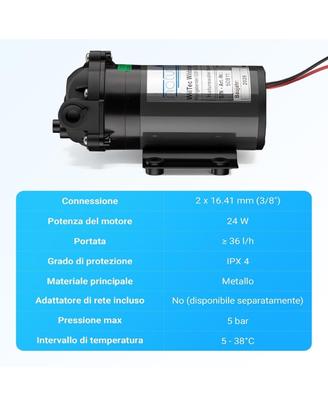 Pompa osmosi booster nuova 24 volts