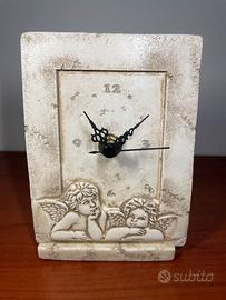 Orologio da tavolo angeli di Raffaello in resina