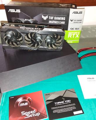 NVIDIA RTX - 3070 8 GB - ASUS T.U.F. +cavi sleeve