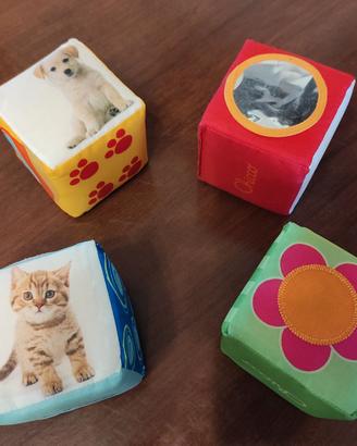Gioco Chicco - cubi morbidi in stoffa (peluche) 