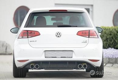 DIFFUSORE POSTERIORE VW GOLF 7 4 scarichi LUCIDO