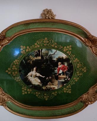 Vassoio / quadro fiorentino in legno  