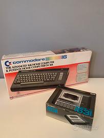 Computer Commodore 16 e Datassette 1531