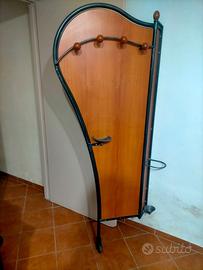 Specchio girevole ferro e legno