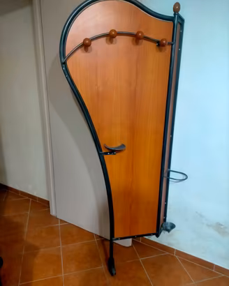 Specchio girevole ferro e legno