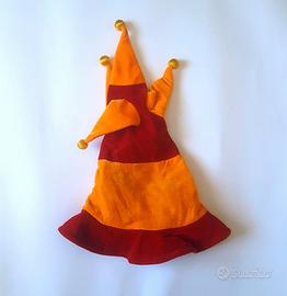 Cappello giullare giallo rosso arancione carnevale