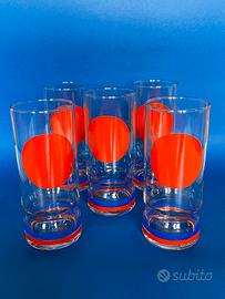 Set 5 Bicchieri Vintage Anni 70 Space Age  Rétro