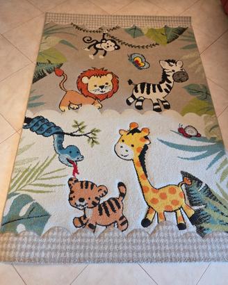 Tappeto Cameretta Bambini Tema Giungla