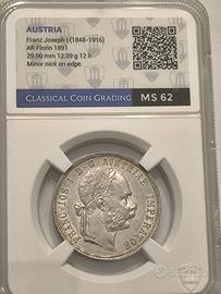 Austria - 1 fiorino 1891 MS62