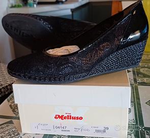 scarpe con zeppa in pizzo