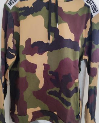 Moschino felpa mimetica Camo S  originale 
