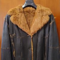 Cappotto pelliccia vintage vera pelle