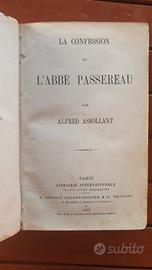 La confession de l'abbé Passereau, libro del 1869