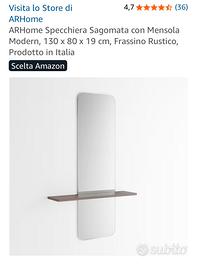 Specchio con mensola