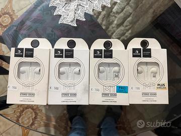 4 cuffie bianchi cn attacco  aux iphone tpc