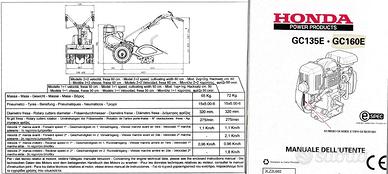 motocoltivatore motore Honda