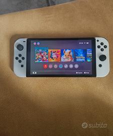 nintendo switch oled+giochi+microsd da 500gb