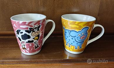 Set 3 tazze in ceramica mug “Gicos” e “Fiorucci"