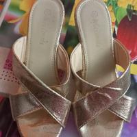 Ciabatte donna color oro numero 38